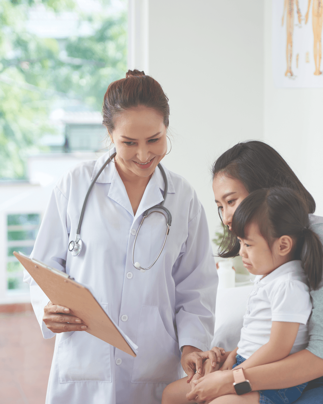 Doctor counseling a patient about health concerns