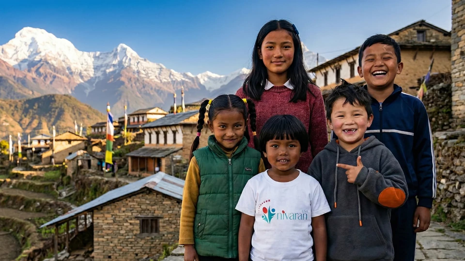 Smiling children playing outdoors, enjoying their time together