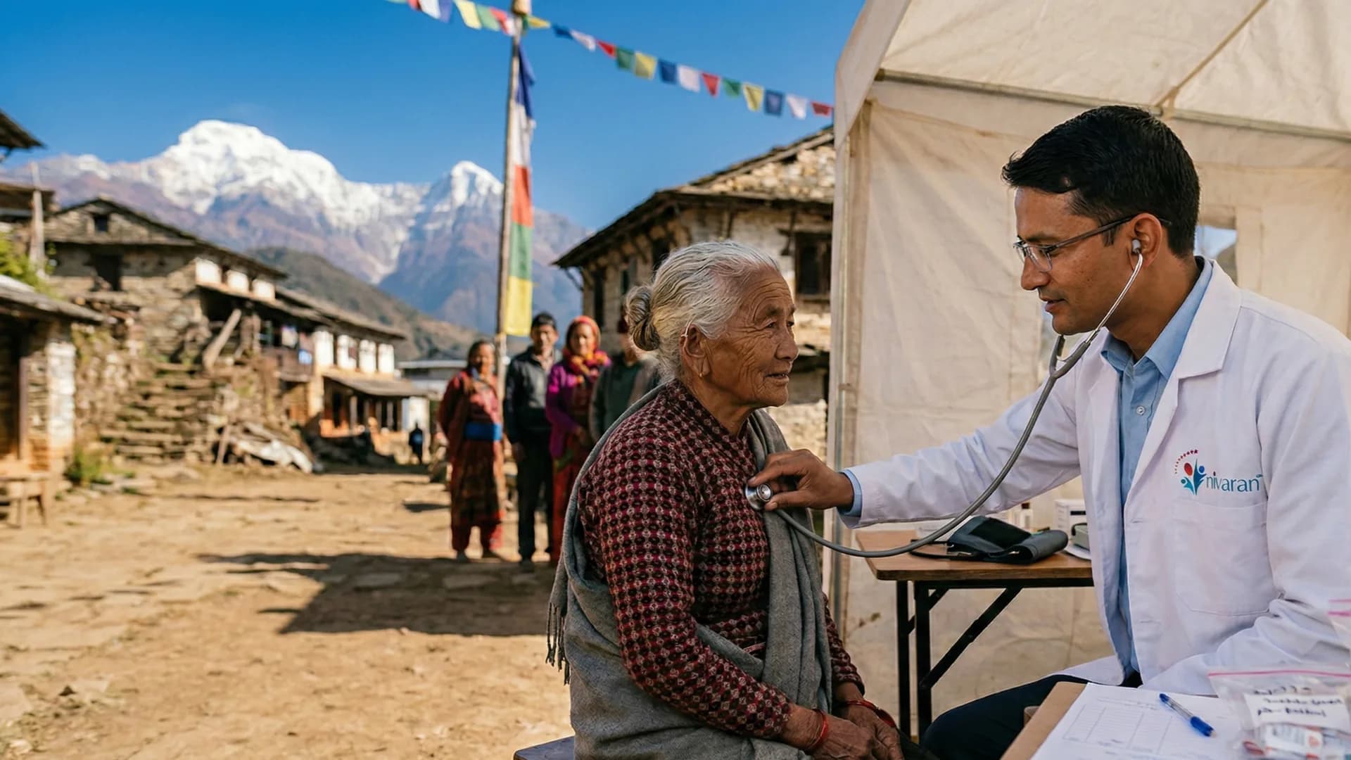 Doctor performing a checkup on a patient